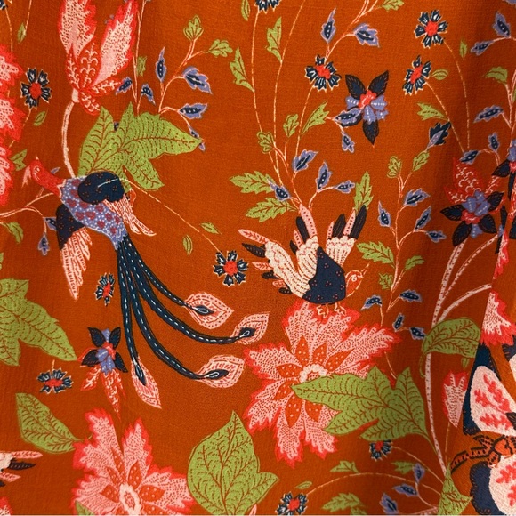 Anthropologie Floral Chiffon Blouse Size S - Picture 8 of 11